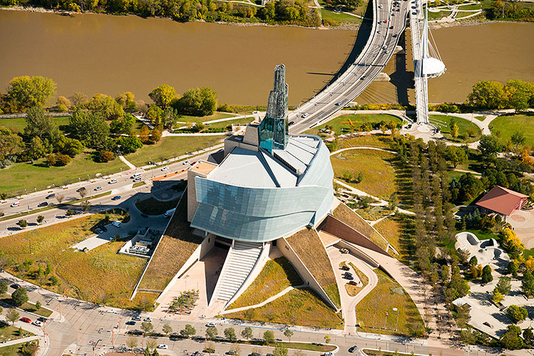 Canadian Museum for Human Rights aerial