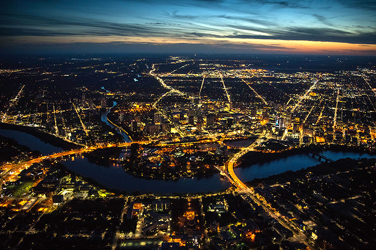 Downtown Winnipeg Aerial